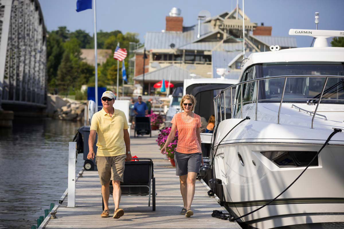 walking SimpleSail docks